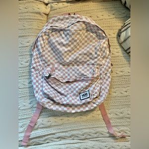 Vans full size light pink white backpack